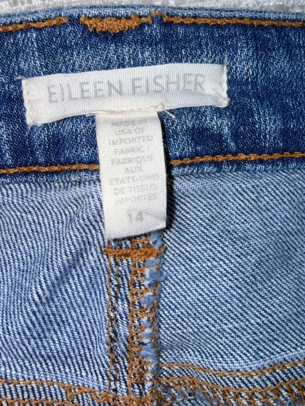 NWOT Eileen Fisher “Boyfriend Jean” Organic Cotton Size:14 - Picture 10 of 14